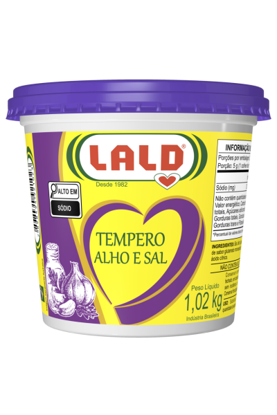 Tempero Alho e sal 1,02Kg